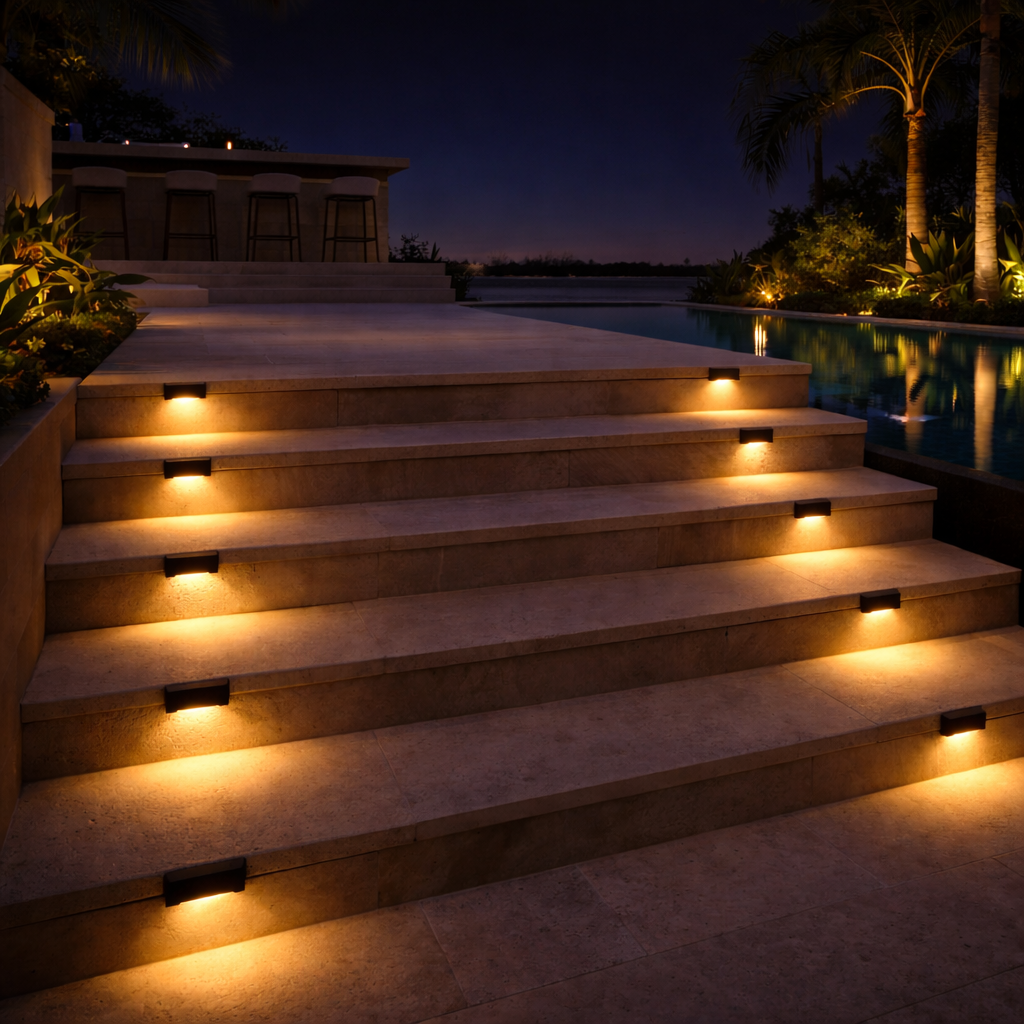 Sentier | 32-Piece Solar LED Deck & Pathway Lights — Warm Ambient Glow